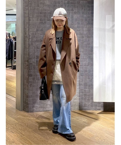 JEANASIS(ジーナシス)の「【選べるサイズ】12G Wフェイスロゴプルオーバー/618841(ニット/セーター・レディース・ネイビー/グレー/ボルドー・MEDIUM/LARGE)」の13枚目の写真