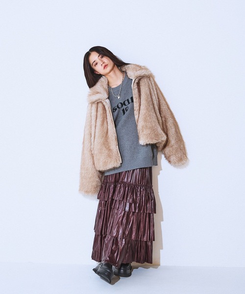 JEANASIS(ジーナシス)の「【選べるサイズ】12G Wフェイスロゴプルオーバー/618841(ニット/セーター・レディース・ネイビー/グレー/ボルドー・MEDIUM/LARGE)」の11枚目の写真