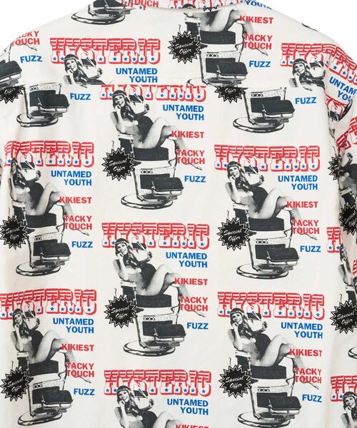 HYSTERIC GLAMOUR（ヒステリックグラマー）の「HYSTERIC HAIR CUT柄 レギュラーカラーシャツ（シャツ/ブラウス・メンズ・ホワイト系その他/ブラック系その他・MEDIUM/LARGE/X-LARGE/SMALL）」の4枚目の写真