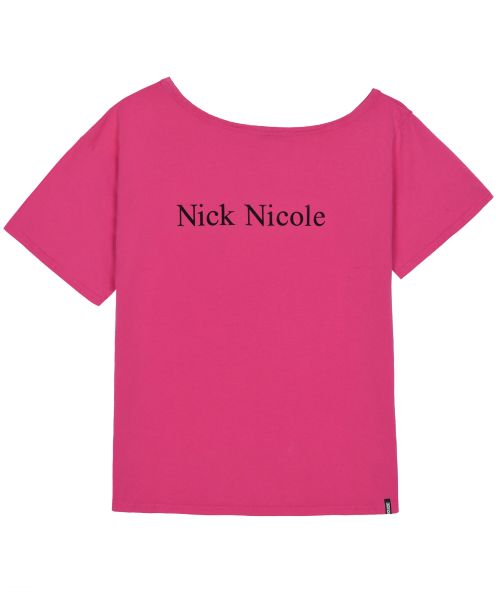 NICK&NICOLE（ニックアンドニコール）の「NICOLE ONE SHOULDER RELAXED LOGO TOP_PINK（Tシャツ/カットソー・レディース・PINK・FREE）」の4枚目の写真