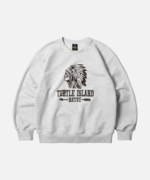TURTLE ISLAND SWEATSHIRT _ WHITE MELANGE