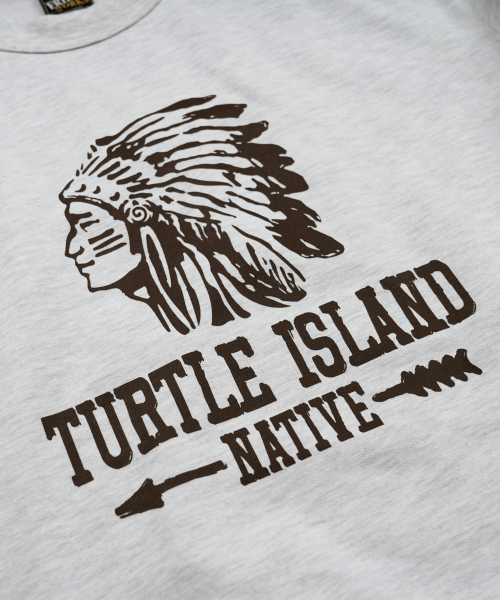 FRIZMWORKS(フリズムワークス)の「TURTLE ISLAND SWEATSHIRT _ WHITE MELANGE(スウェット・メンズ・その他・LARGE/X-LARGE/SMALL/MEDIUM)」の4枚目の写真