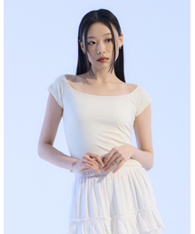 ムーンライトスクープTシャツ(アイボリー)
