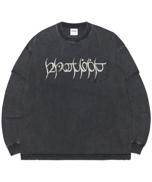 NOMANUAL（NOMANUAL）の「A.R LONG SLEEVE TEE - WASHED BLACK（Tシャツ/カットソー・レディース・その他・MEDIUM/LARGE/X-LARGE）」の2枚目の写真