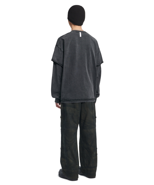 NOMANUAL（NOMANUAL）の「A.R LONG SLEEVE TEE - WASHED BLACK（Tシャツ/カットソー・レディース・その他・MEDIUM/LARGE/X-LARGE）」の5枚目の写真
