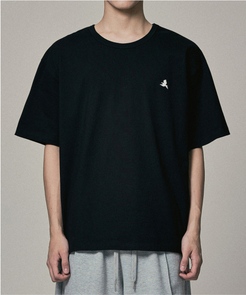 Verdnt（バーダント）の「オリジナルバードのロゴ刺繍Tシャツ[ブラック]（Tシャツ/カットソー・レディース・ブラック・MEDIUM/LARGE/SMALL）」の8枚目の写真
