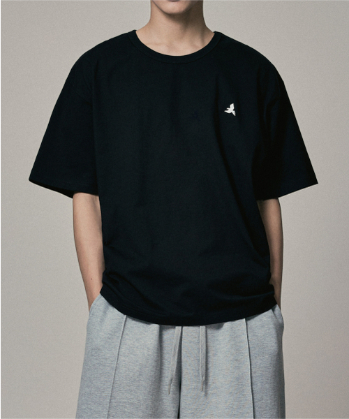 Verdnt（バーダント）の「オリジナルバードのロゴ刺繍Tシャツ[ブラック]（Tシャツ/カットソー・レディース・ブラック・MEDIUM/LARGE/SMALL）」の2枚目の写真
