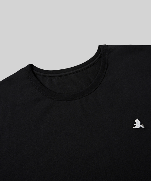 Verdnt（バーダント）の「オリジナルバードのロゴ刺繍Tシャツ[ブラック]（Tシャツ/カットソー・レディース・ブラック・MEDIUM/LARGE/SMALL）」の6枚目の写真