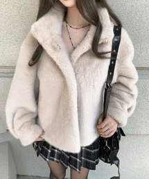 フェイクファーボリュームジャケット