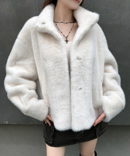 セール】フェイクファーボリュームジャケット（その他アウター