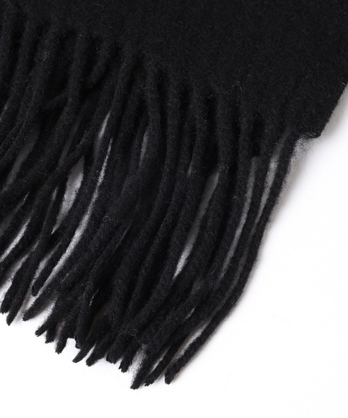 HARE（ハレ）の「ウールカシミヤマフラー(HARE)（ストール/ショール・レディース・ブラック/ボルドー・FREE）」の4枚目の写真