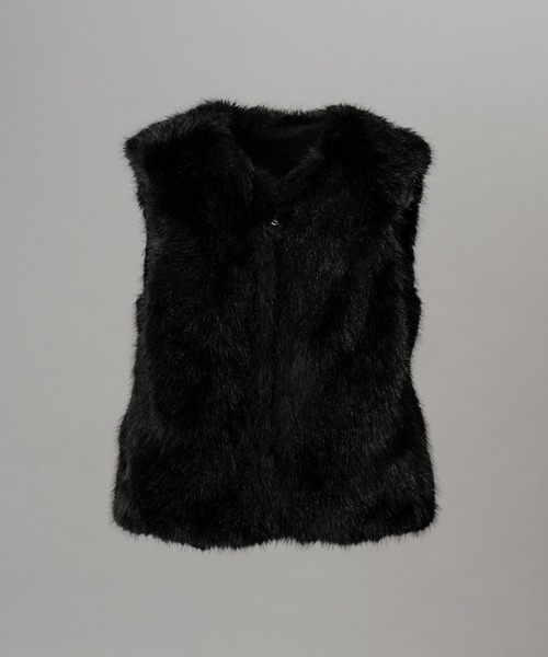MAISON SPECIAL(メゾンスペシャル)の「《UNISEX》Luxury Volume Eco Fur Prime-Over Vest/ラグジュアリーボリュームエコファープライムオーバーベスト【MAISON SPECIAL/メゾンスペシャル】(ベスト・メンズ・ブラック/グレー・0/1/2)」の19枚目の写真