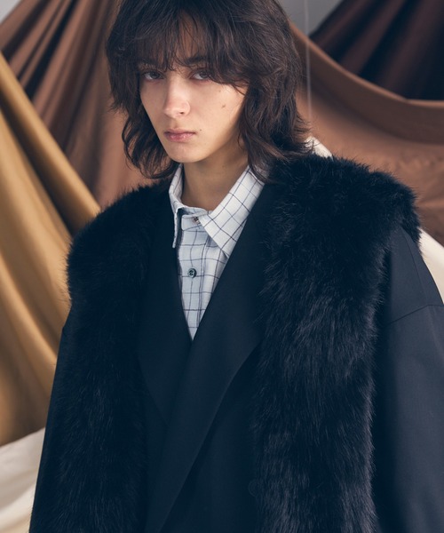 MAISON SPECIAL(メゾンスペシャル)の「《UNISEX》Luxury Volume Eco Fur Prime-Over Vest/ラグジュアリーボリュームエコファープライムオーバーベスト【MAISON SPECIAL/メゾンスペシャル】(ベスト・メンズ・ブラック/グレー・0/1/2)」の15枚目の写真