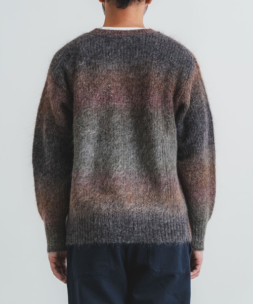 quadro（クオドロ）の「5G引き揃え片畦クルーネック（ニット/セーター・メンズ・グリーン/ブラウン・LARGE/MEDIUM）」の21枚目の写真