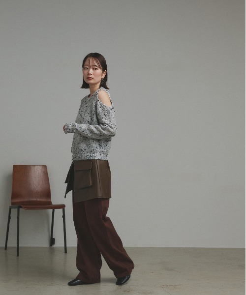 ad thie(アドティエ)の「ミックスネップ ショルダーカットニット(ニット/セーター・レディース・ピンク/イエロー/ブラック・FREE)」の13枚目の写真