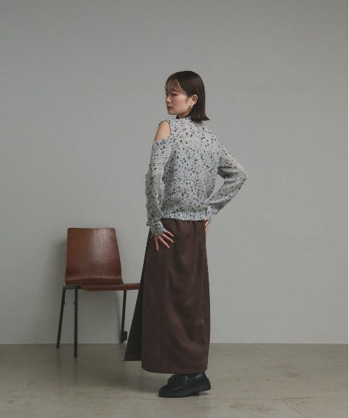 ad thie(アドティエ)の「ミックスネップ ショルダーカットニット(ニット/セーター・レディース・ピンク/イエロー/ブラック・FREE)」の19枚目の写真