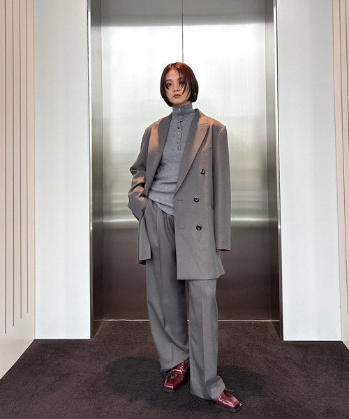 Ameri（アメリ）の「UND CORD DETAIL STRAIGHT PANTS（スラックス・レディース・グリーン/ブラウン/グレー・SMALL/MEDIUM）」の5枚目の写真