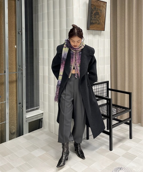 Ameri（アメリ）の「UND CORD DETAIL STRAIGHT PANTS（スラックス・レディース・グリーン/ブラウン/グレー・SMALL/MEDIUM）」の7枚目の写真