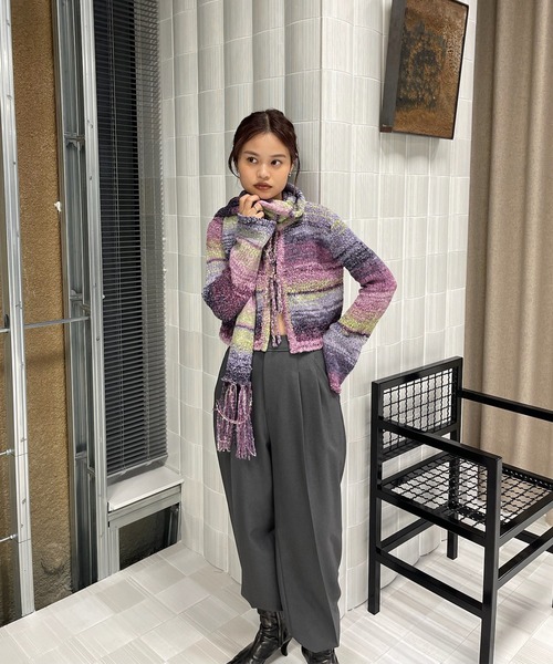 Ameri（アメリ）の「UND CORD DETAIL STRAIGHT PANTS（スラックス・レディース・グリーン/ブラウン/グレー・SMALL/MEDIUM）」の6枚目の写真