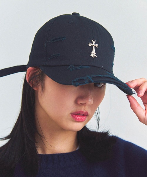 JACKROSE(ジャックローズ)の「UG-クロスダメージCAP(キャップ・メンズ・ホワイト/ブラック・FREE)」の7枚目の写真