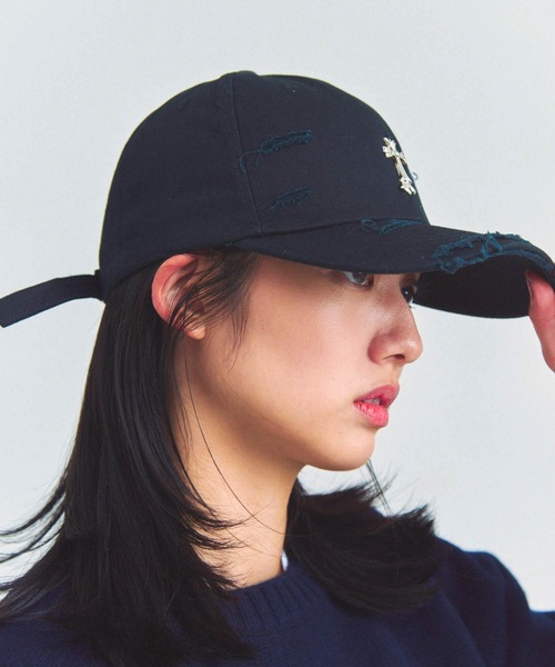JACKROSE(ジャックローズ)の「UG-クロスダメージCAP(キャップ・メンズ・ホワイト/ブラック・FREE)」の10枚目の写真