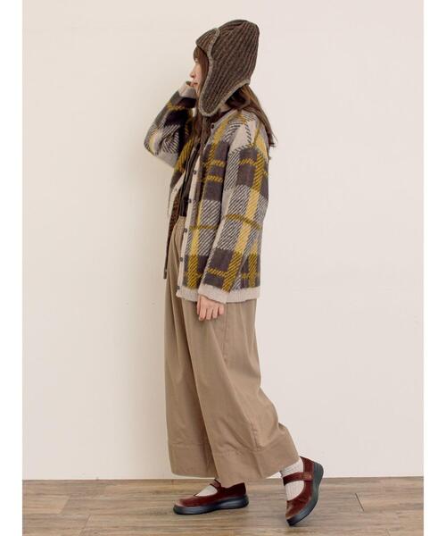 Samansa Mos2(サマンサ モスモス)の「シャギーチェック柄カーディガン(カーディガン/ボレロ・レディース・オレンジ/イエロー/サックスブルー・F)」の13枚目の写真