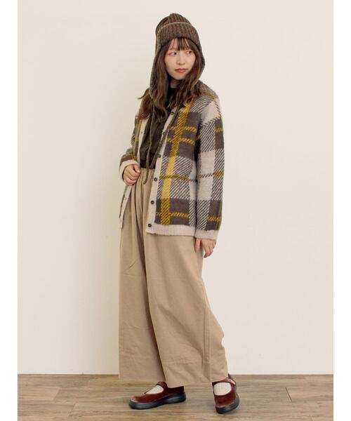 Samansa Mos2(サマンサ モスモス)の「シャギーチェック柄カーディガン(カーディガン/ボレロ・レディース・オレンジ/イエロー/サックスブルー・F)」の14枚目の写真