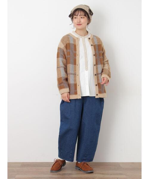 Samansa Mos2(サマンサ モスモス)の「シャギーチェック柄カーディガン(カーディガン/ボレロ・レディース・オレンジ/イエロー/サックスブルー・F)」の18枚目の写真