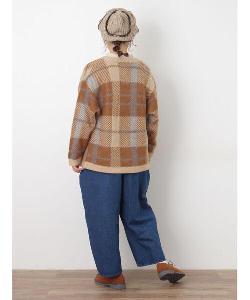 Samansa Mos2(サマンサ モスモス)の「シャギーチェック柄カーディガン(カーディガン/ボレロ・レディース・オレンジ/イエロー/サックスブルー・F)」の20枚目の写真