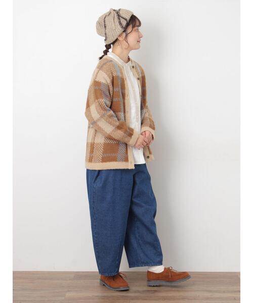 Samansa Mos2(サマンサ モスモス)の「シャギーチェック柄カーディガン(カーディガン/ボレロ・レディース・オレンジ/イエロー/サックスブルー・F)」の21枚目の写真