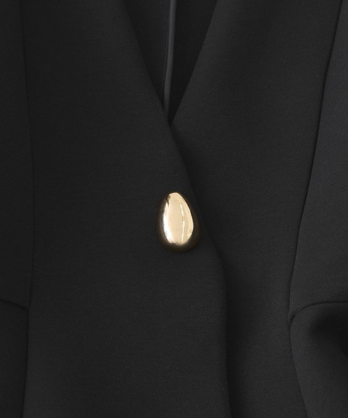 ADAM ET ROPE'（アダムエロペ）の「エッグブローチ付きペプラムカーディガン（カーディガン/ボレロ・レディース・ブラック/キナリ・FREE）」の22枚目の写真