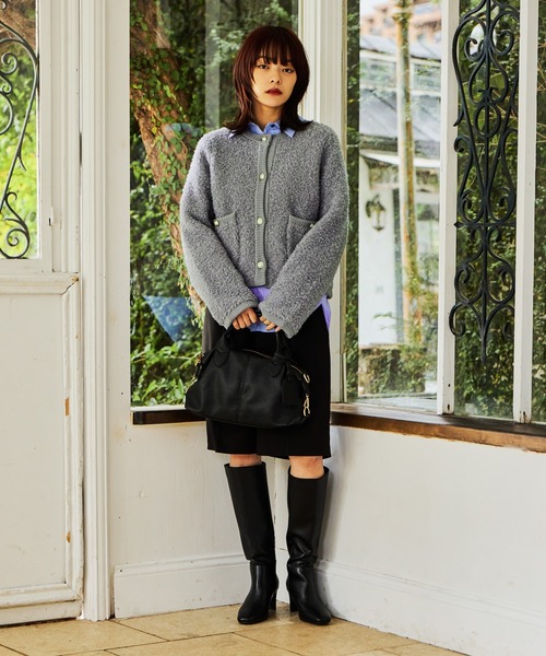 mysty woman（ミスティウーマン）の「タックバミューダハーフパンツ 625328（その他パンツ・レディース・モカ/ブラック・FREE）」の6枚目の写真