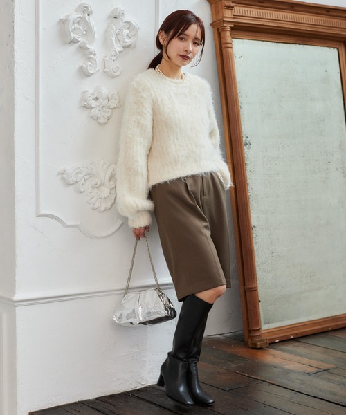 mysty woman（ミスティウーマン）の「タックバミューダハーフパンツ 625328（その他パンツ・レディース・モカ/ブラック・FREE）」の22枚目の写真