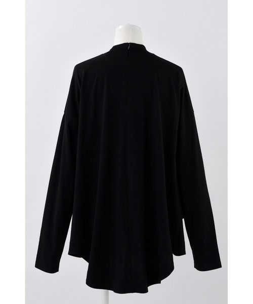 ENFOLD（エンフォルド）の「スビン天竺 ハイネックスリットプルオーバー（Tシャツ/カットソー・レディース・ブラック・38）」の3枚目の写真