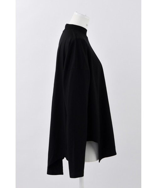 ENFOLD（エンフォルド）の「スビン天竺 ハイネックスリットプルオーバー（Tシャツ/カットソー・レディース・ブラック・38）」の4枚目の写真