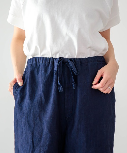 D.M.G.（ドミンゴ）の「[D.M.G / ディーエムジー] コットンリネンインディゴムラ糸シャンブレー リラックスイージーパンツ（その他パンツ・レディース・ワンウォッシュ・FREE）」の17枚目の写真