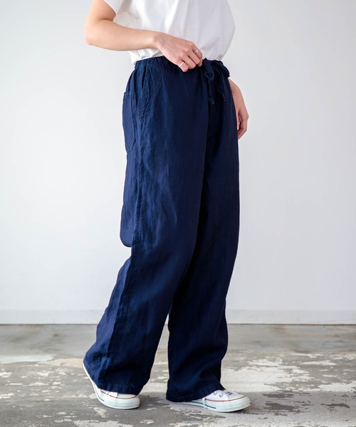 D.M.G.（ドミンゴ）の「[D.M.G / ディーエムジー] コットンリネンインディゴムラ糸シャンブレー リラックスイージーパンツ（その他パンツ・レディース・ワンウォッシュ・FREE）」の10枚目の写真
