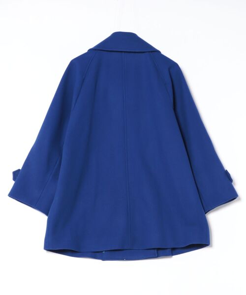 STRAWBERRY-FIELDS（ストロベリーフィールズ）の「ラムウールメルトン_ウールミディアムコート（その他アウター・レディース・ブルー/ベージュ・2）」の15枚目の写真