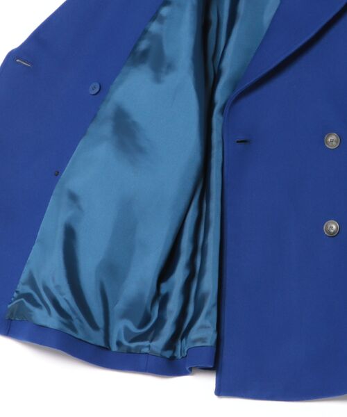 STRAWBERRY-FIELDS（ストロベリーフィールズ）の「ラムウールメルトン_ウールミディアムコート（その他アウター・レディース・ブルー/ベージュ・2）」の16枚目の写真