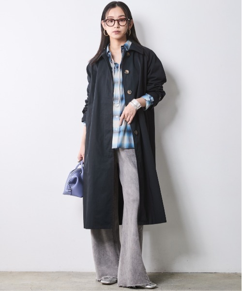 CHIC STYLE(シックスタイル)の「チェックシャツ<大きいサイズ有>シックスタイル(シャツ/ブラウス・レディース・ブラック系/ブルー系・5L/4L/3L/LL/L/M)」の9枚目の写真