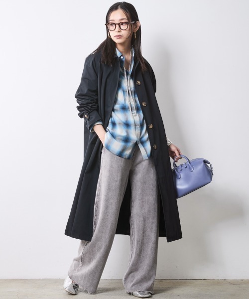CHIC STYLE(シックスタイル)の「チェックシャツ<大きいサイズ有>シックスタイル(シャツ/ブラウス・レディース・ブラック系/ブルー系・5L/4L/3L/LL/L/M)」の13枚目の写真
