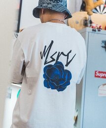 MSRC フラワーミッドナイトブルーTシャツホワイト