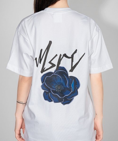MONSTER REPUBLIC(モンスターリパブリック)の「MSRC フラワーミッドナイトブルーTシャツホワイト(Tシャツ/カットソー・レディース・その他・MEDIUM/SMALL/X-LARGE/LARGE)」の3枚目の写真