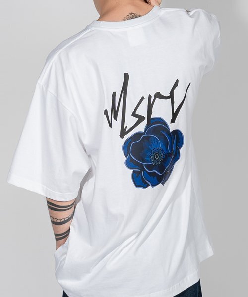 MONSTER REPUBLIC(モンスターリパブリック)の「MSRC フラワーミッドナイトブルーTシャツホワイト(Tシャツ/カットソー・レディース・その他・MEDIUM/SMALL/X-LARGE/LARGE)」の4枚目の写真