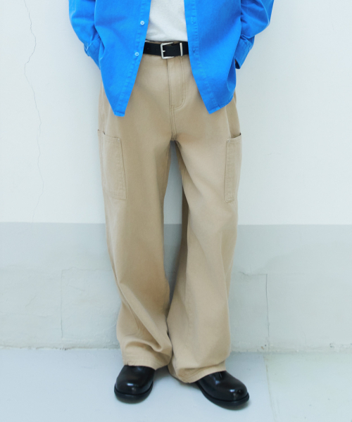 LEIRE（ルアール）の「オックスフォードサイドポケットワークパンツ[ベージュ]（デニムパンツ・メンズ・その他・MEDIUM/LARGE/X-LARGE）」の4枚目の写真