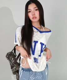NY FLAG V-NECK KNIT IVORY