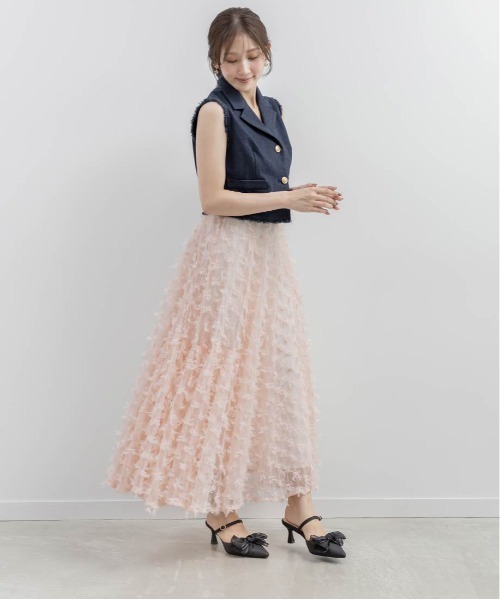 RANDA(ランダ)の「2WAY シアーリボンミュールパンプス(パンプス・レディース・ブラック/グレー/アイボリー・S/L/M/LL)」の4枚目の写真