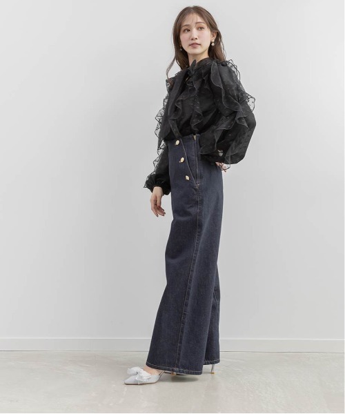 RANDA(ランダ)の「2WAY シアーリボンミュールパンプス(パンプス・レディース・ブラック/グレー/アイボリー・S/L/M/LL)」の12枚目の写真