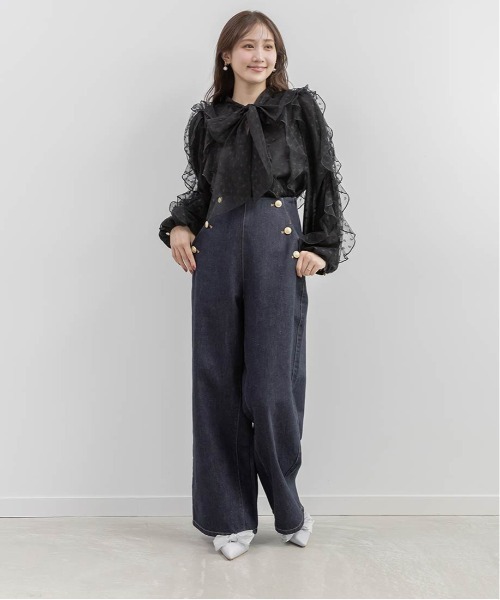 RANDA(ランダ)の「2WAY シアーリボンミュールパンプス(パンプス・レディース・ブラック/グレー/アイボリー・S/L/M/LL)」の13枚目の写真