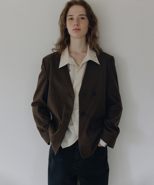 ANDNEEDS(アンドニーズ)の「Verona jacket (brown)(テーラードジャケット・レディース・その他・FREE)」の1枚目の写真